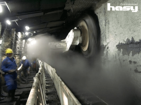 Dust in coal mines